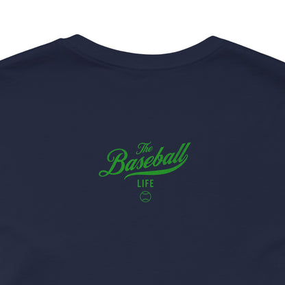 The Baseball Life Classic Script T-Shirt_Green Print