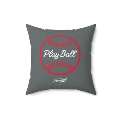 Accent Pillow_Play Ball Graphic Baseball_Dark Gray