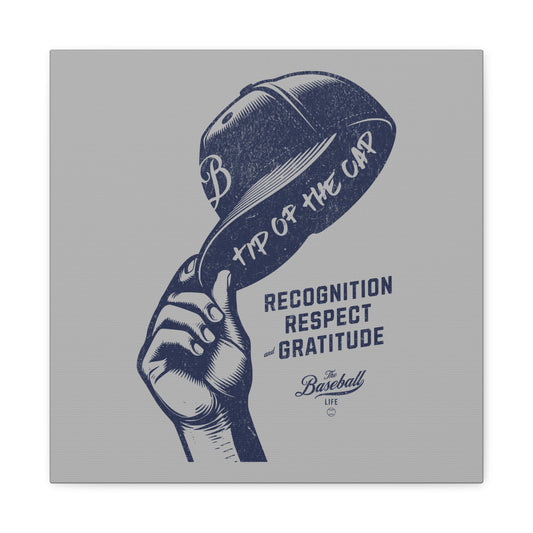 Tip of the Cap Wall Art Canvas_Light Gray