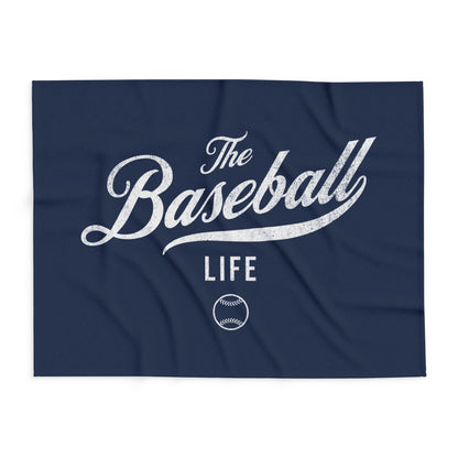 Fleece Blanket_Navy w White Print