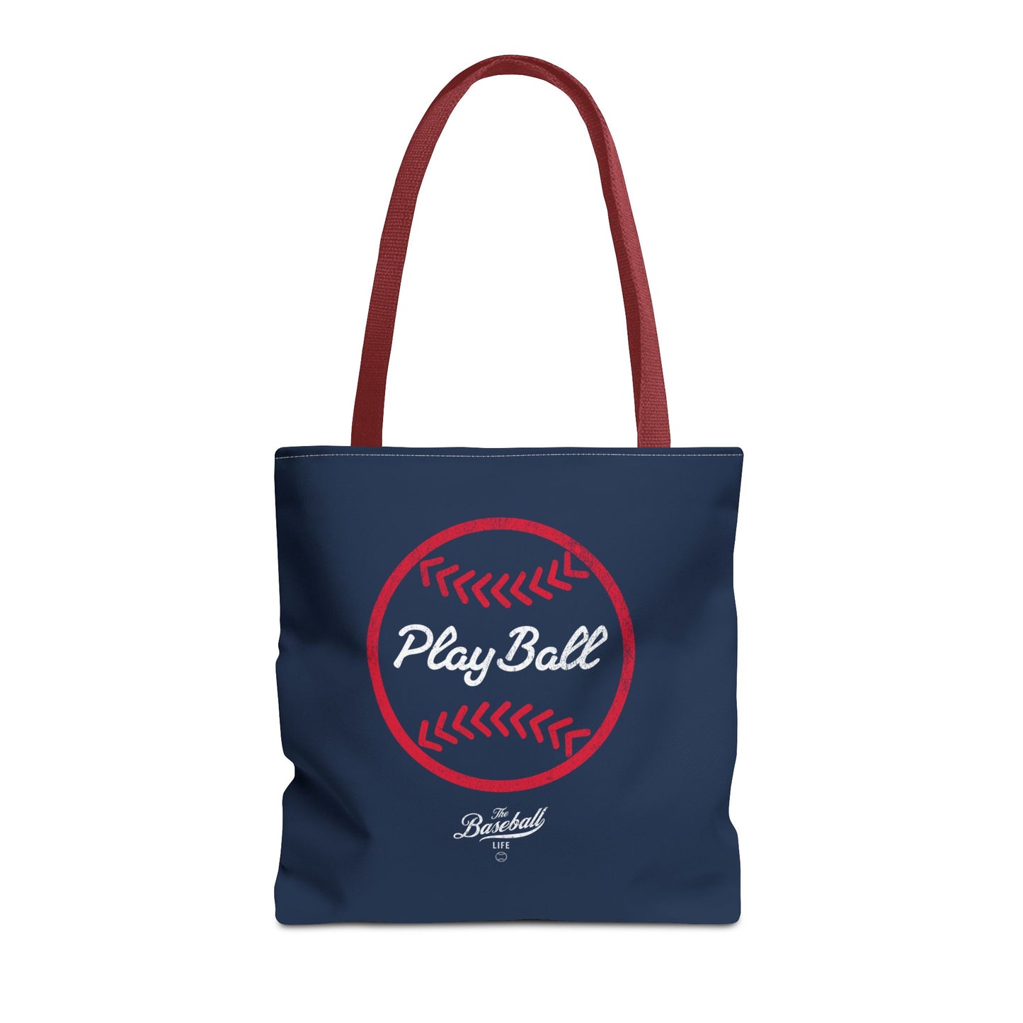 Baseball Icon Play Ball Tote Bag_Navy