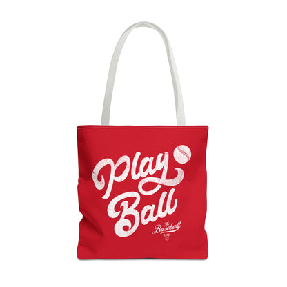 Play Ball Script Tote Bag