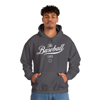 The Baseball Life Hoodie_White Print