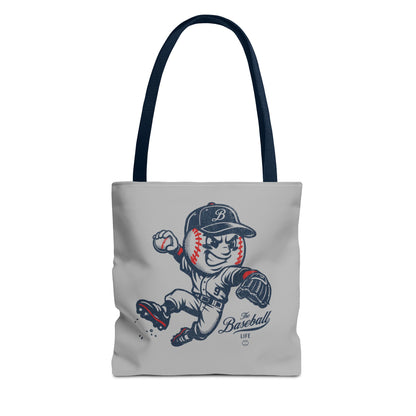 Mr. Baseball Mascot Leaping Throw Tote