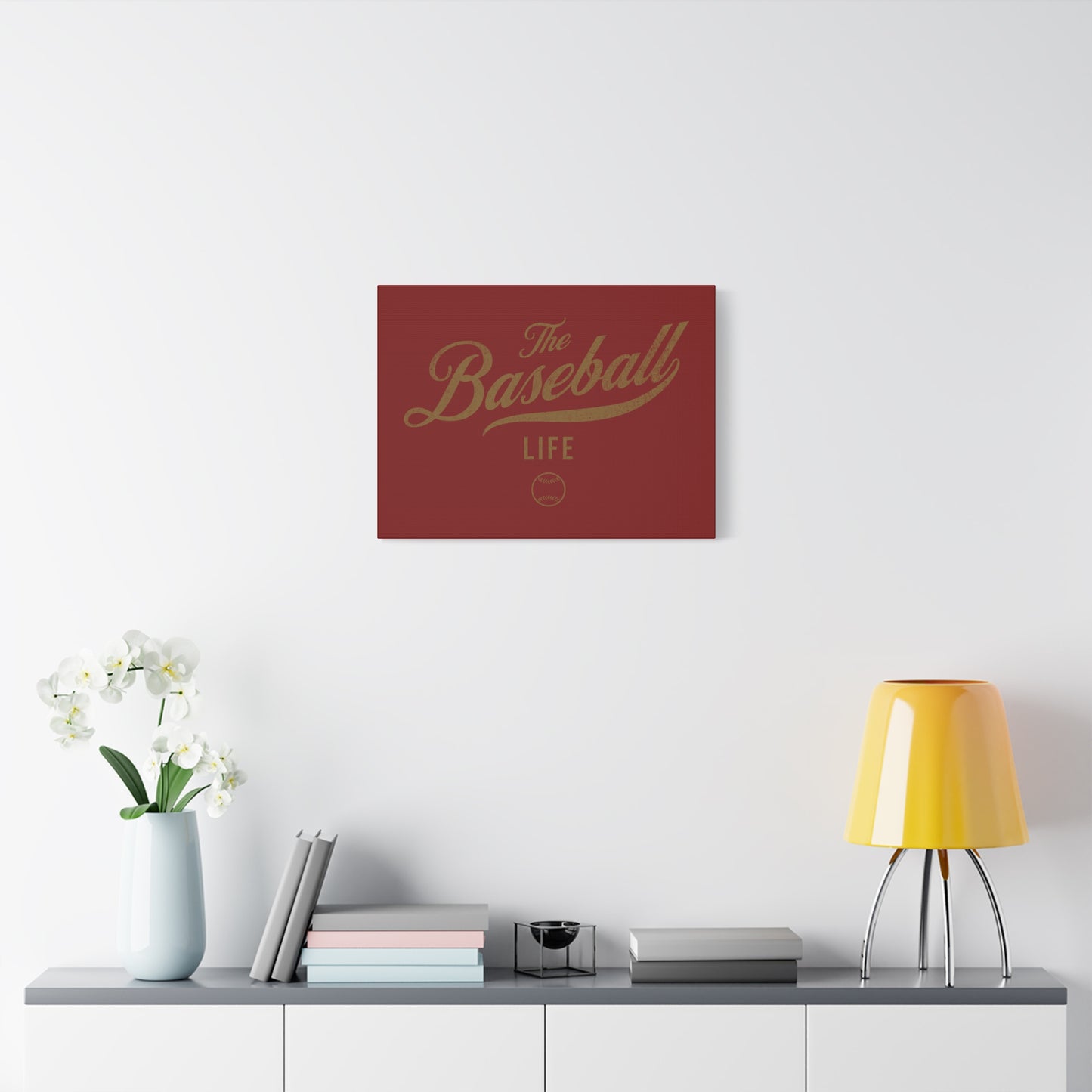 Wall Art Canvas_Maroon w Old Gold