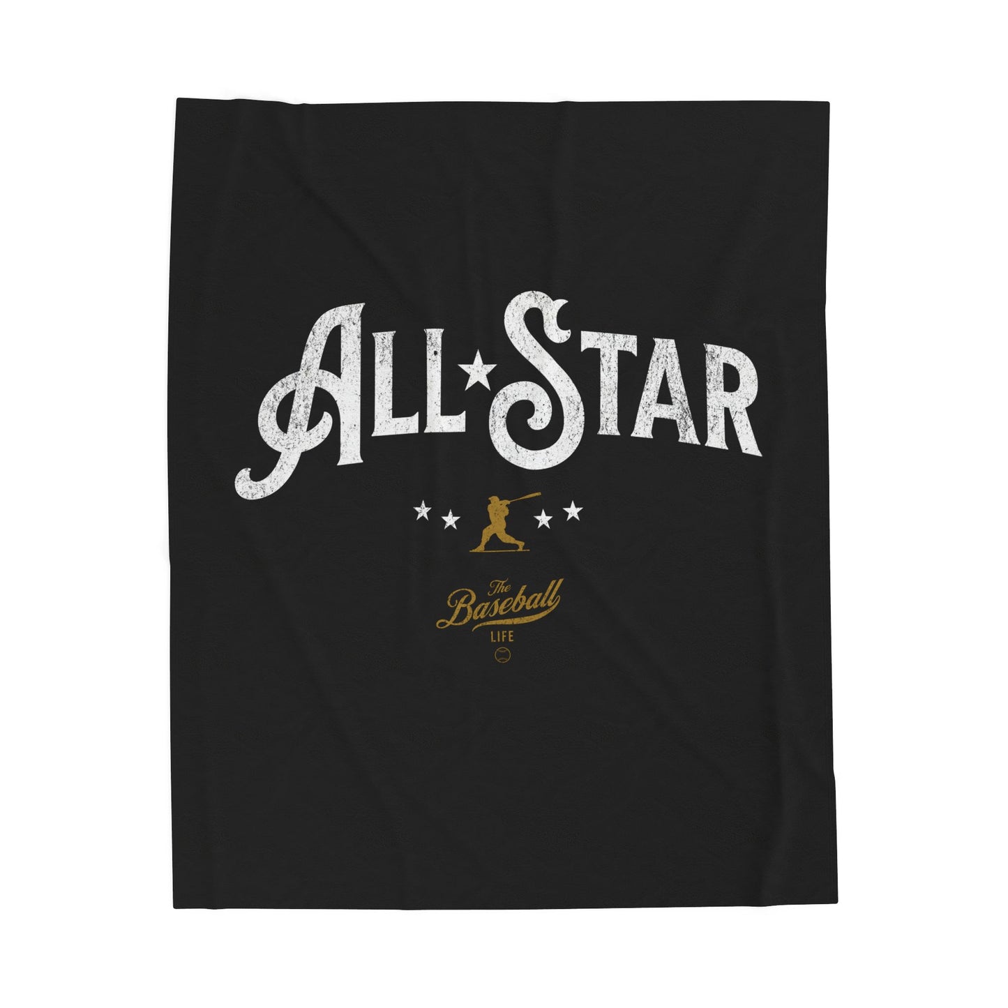 Velveteen Plush Blanket_All-Star_Black