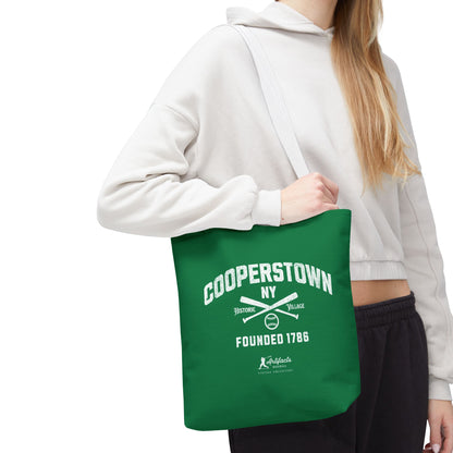 Cooperstown, NY Tote Bag_Green w White Print