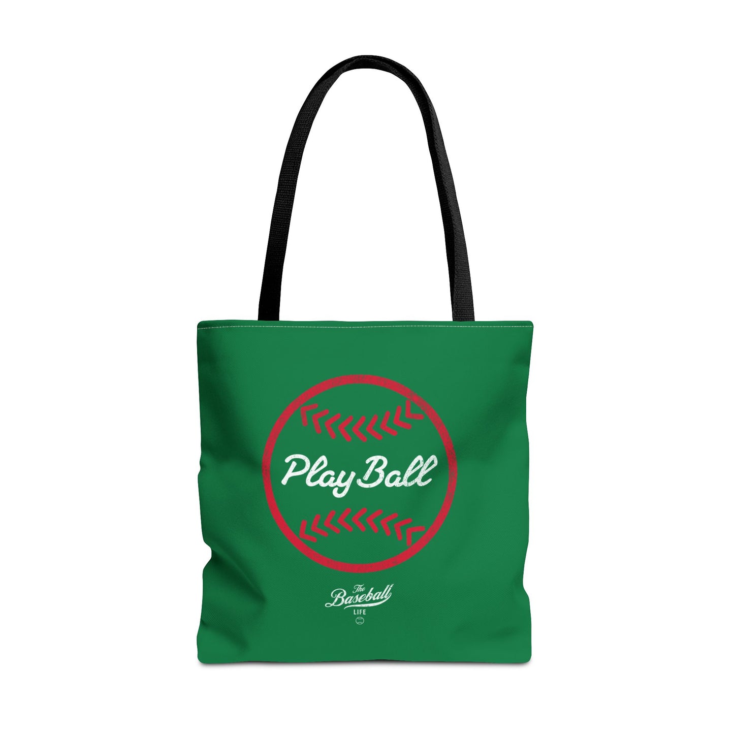 Baseball Icon Play Ball Tote Bag_Green