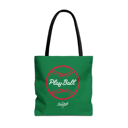 Baseball Icon Play Ball Tote Bag_Green