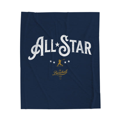 Velveteen Plush Blanket_All-Star_Navy