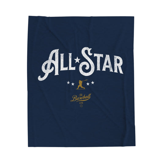 Velveteen Plush Blanket_All-Star_Navy