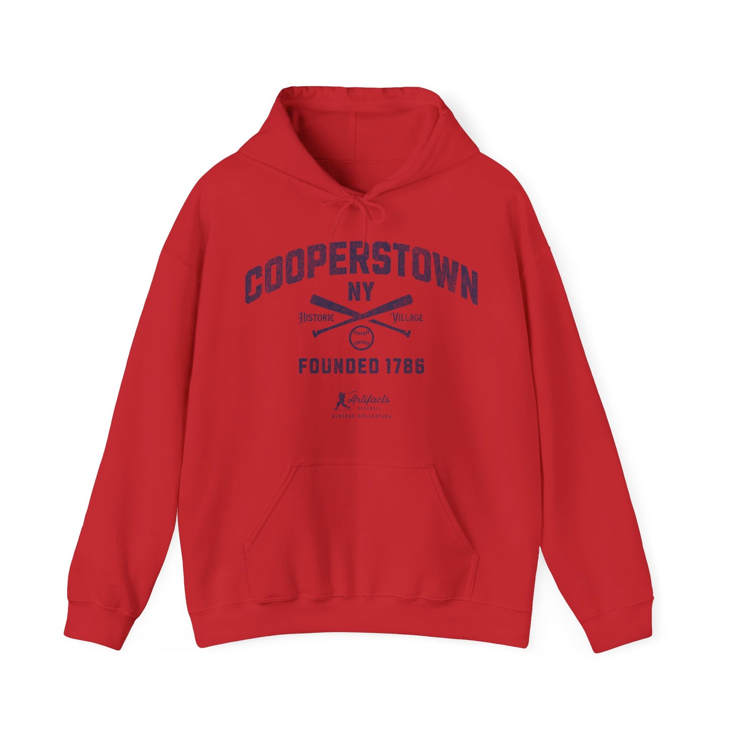 Cooperstown, NY Hoodie - Navy Print
