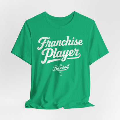 Franchise Player Baseball T-Shirt - White Print