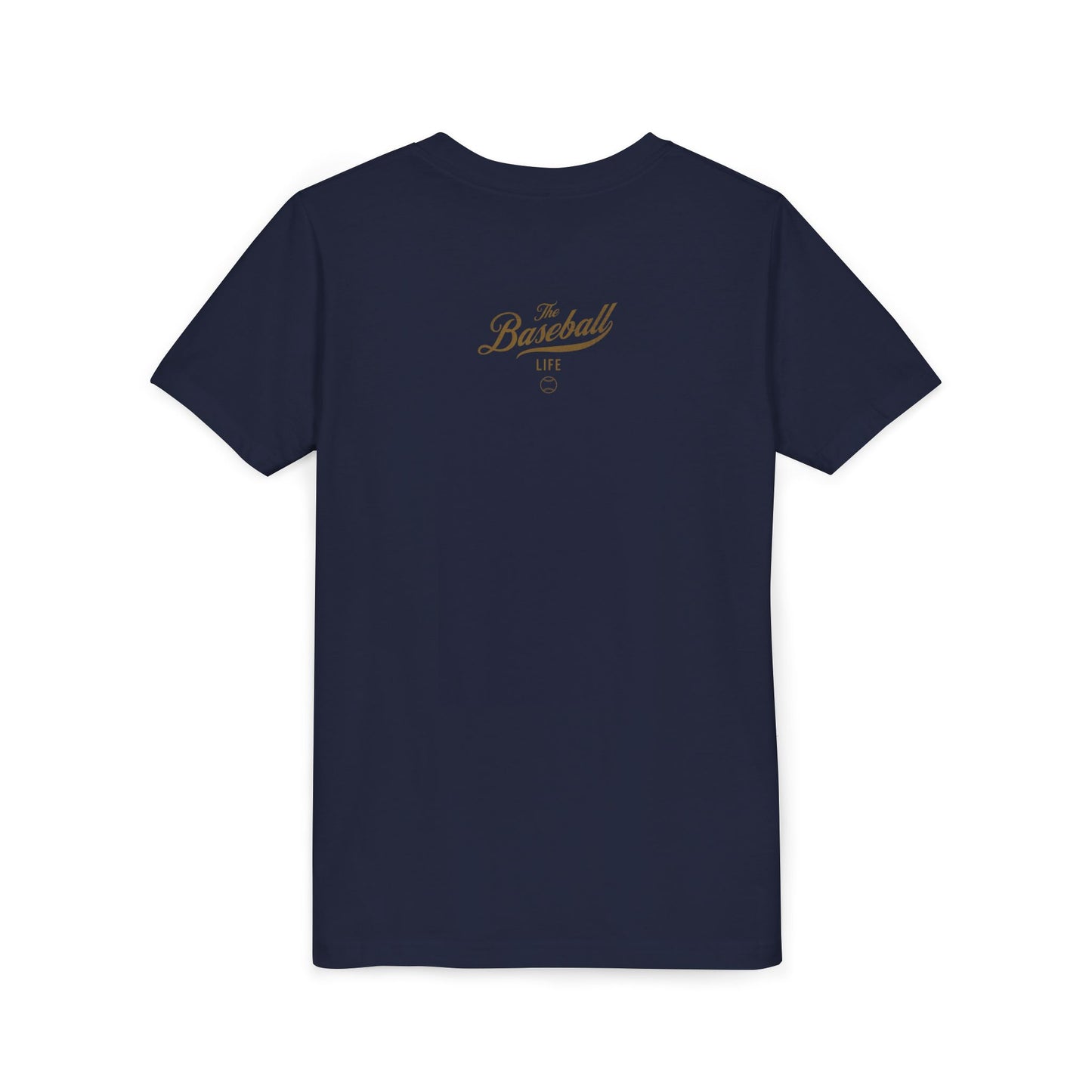 Youth The Baseball Life Classic Script T-Shirt_Old Gold Print