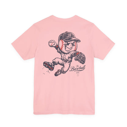 Mr. Baseball Mascot Leaping Throw T-Shirt