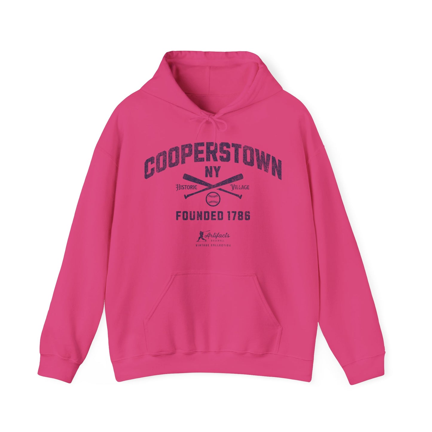 Cooperstown, NY Hoodie - Navy Print