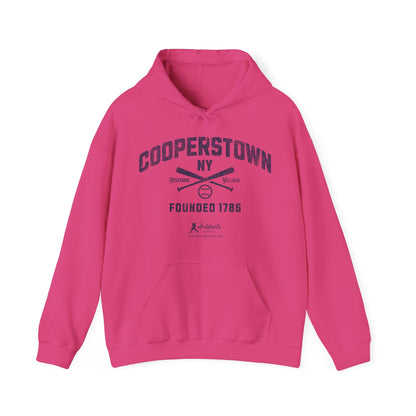 Cooperstown, NY Hoodie - Navy Print