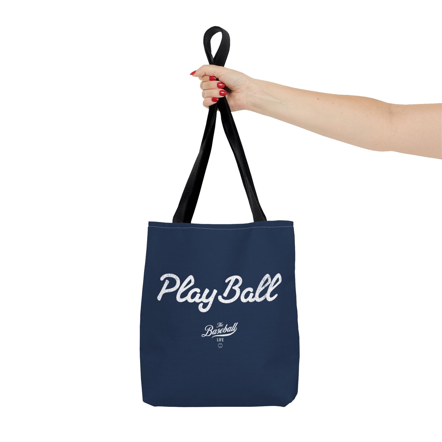 Play Ball Tote Bag_Navy with White Print