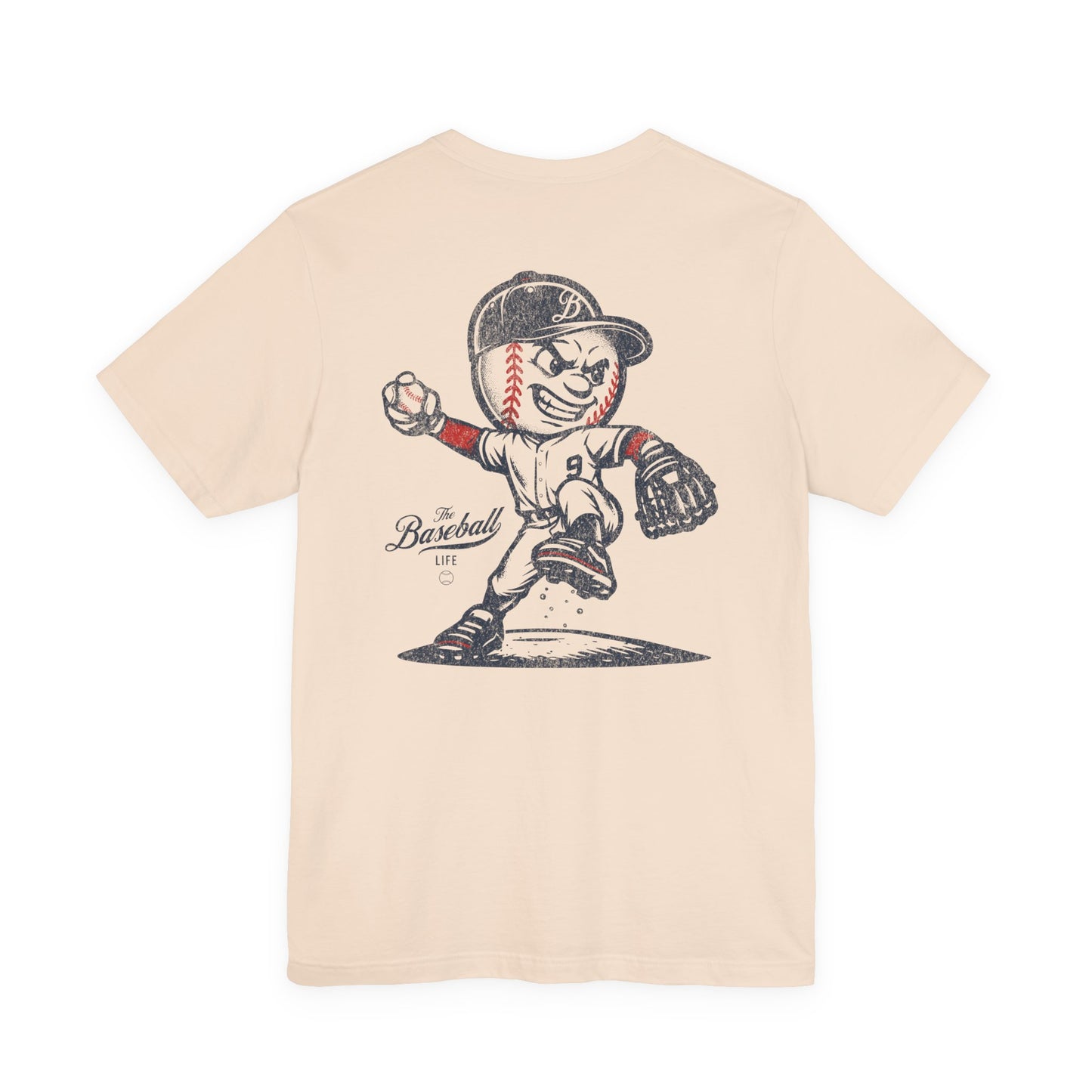 Mr. Baseball Mascot Pitching T-Shirt