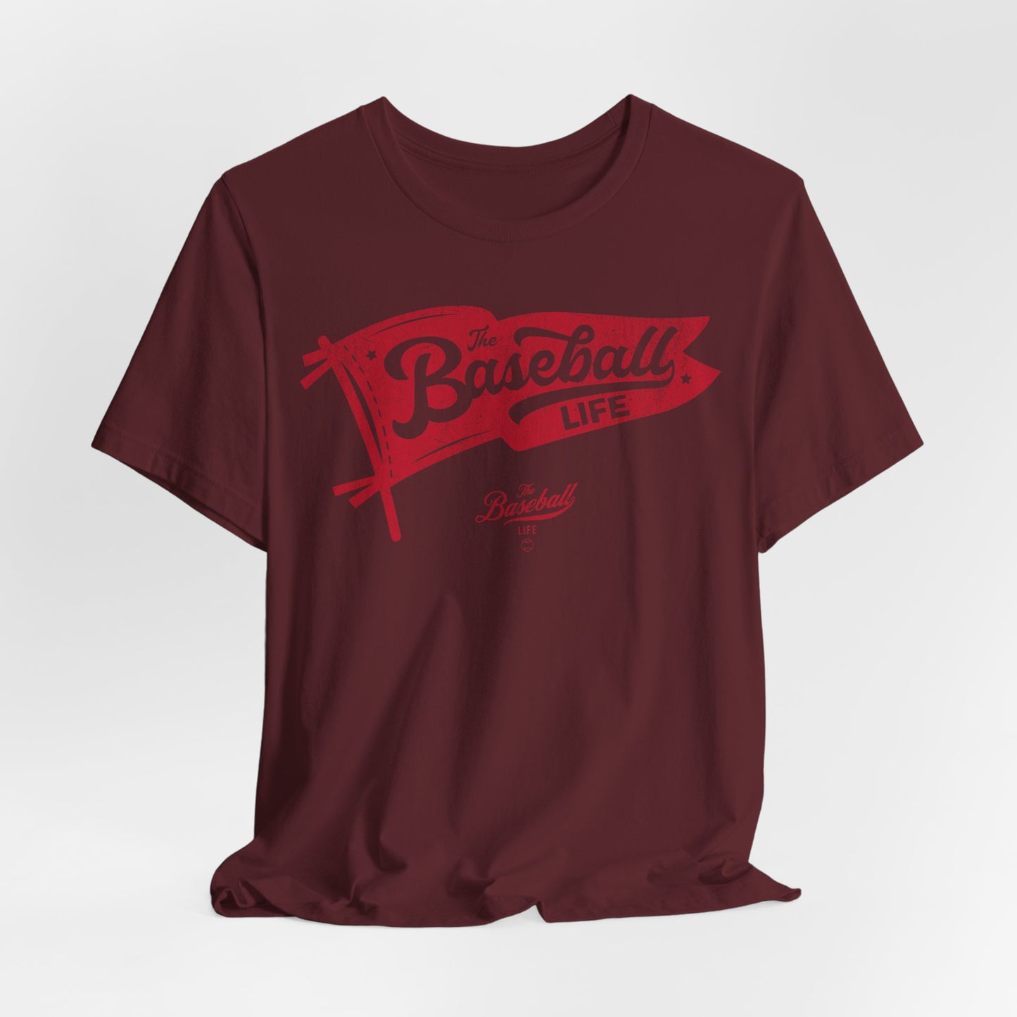 Baseball Pennant T-Shirt - Red Print