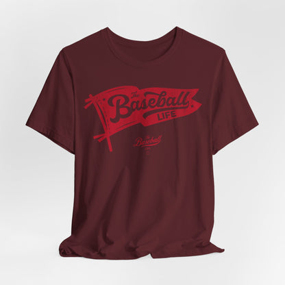 Baseball Pennant T-Shirt - Red Print