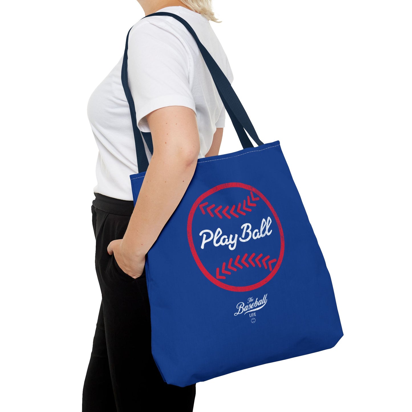 Baseball Icon Play Ball Tote Bag_Royal Blue