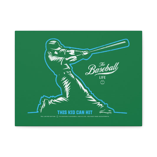This Kid Can Hit Wall Art Canvas_Green