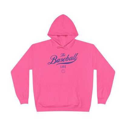 The Baseball Life Hoodie w/Grommets_Royal Blue Print
