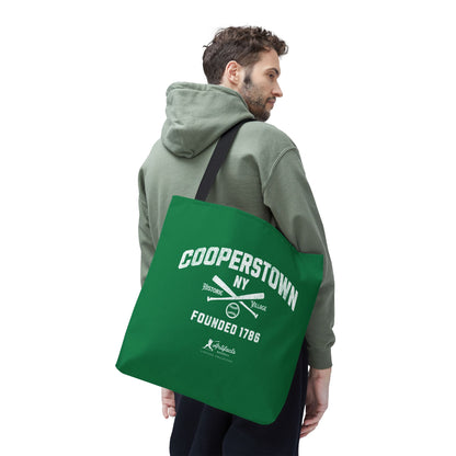 Cooperstown, NY Tote Bag_Green w White Print