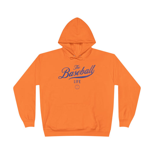 The Baseball Life Hoodie w/Grommets_Royal Blue Print