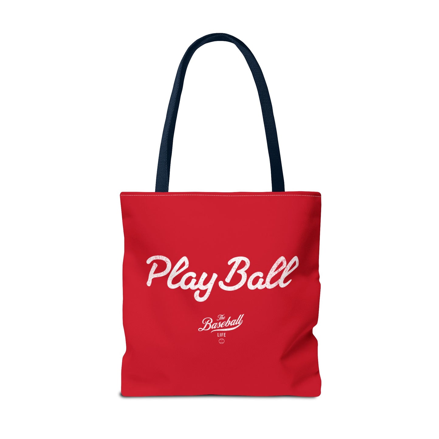 Play Ball Tote Bag_Red with White Print
