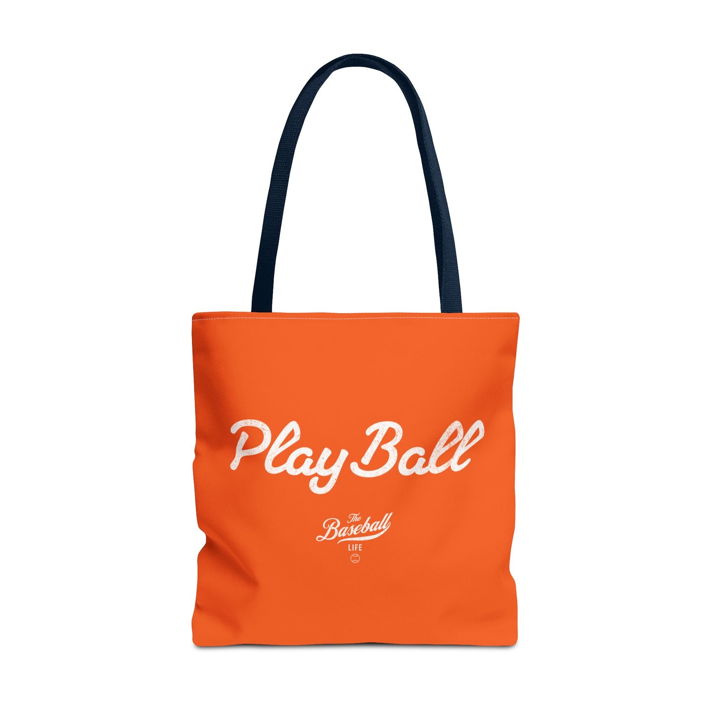 Play Ball Tote Bag_Orange with White Print