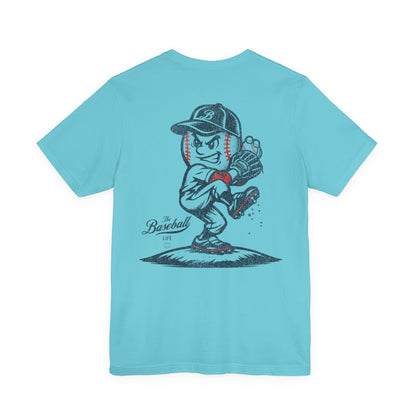 Mr. Baseball Mascot Pitching LEFTY T-Shirt