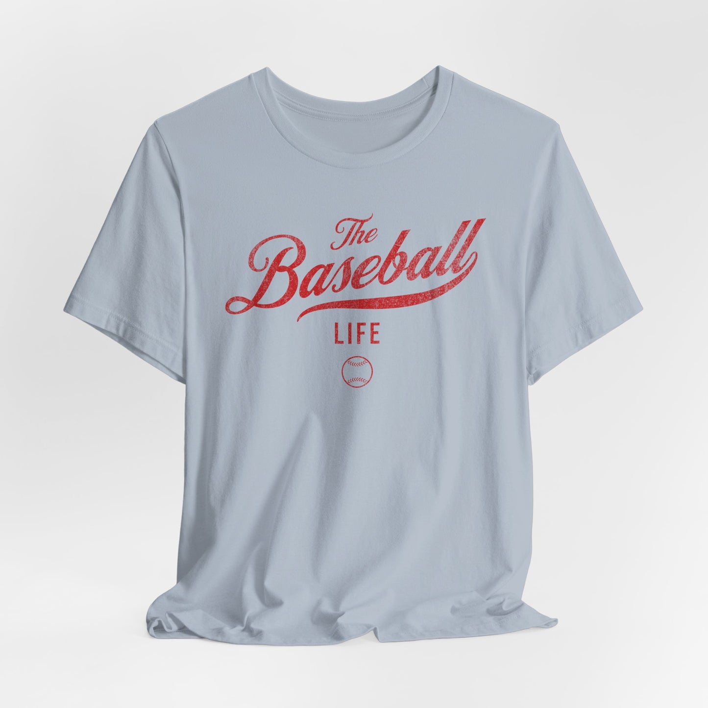 The Baseball Life Classic Script T-Shirt_Red Print