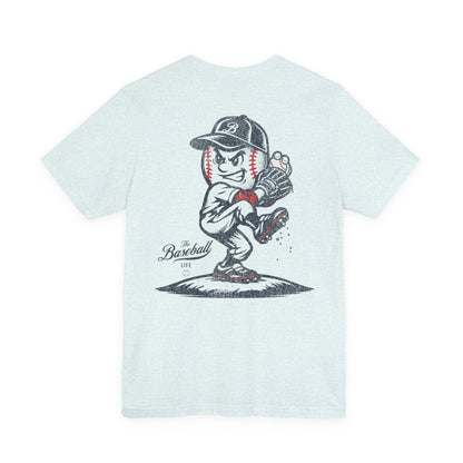 Mr. Baseball Mascot Pitching LEFTY T-Shirt