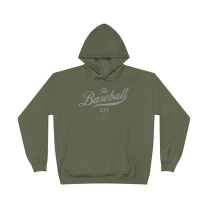 The Baseball Life Hoodie w/Grommets_Silver Gray Print