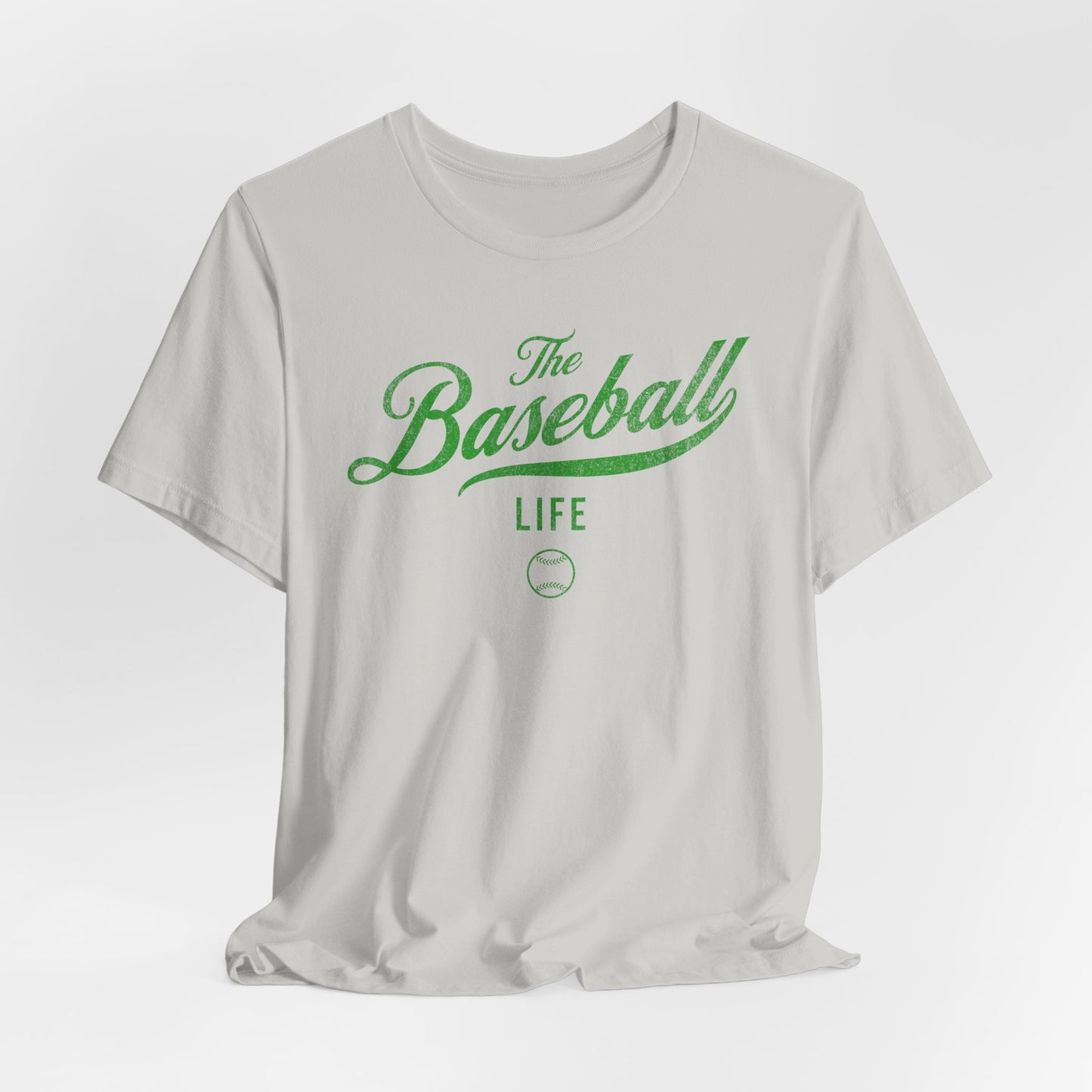 The Baseball Life Classic Script T-Shirt_Green Print