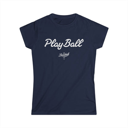 Play Ball White Print_Women's