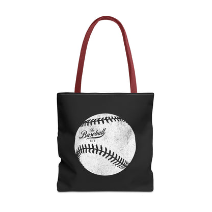 Weathered Baseball Tote Bag_Black