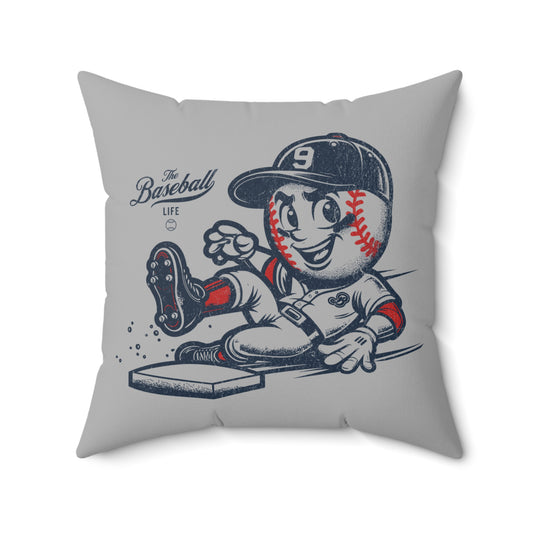 Accent Pillow_Mr. Baseball Mascot Sliding