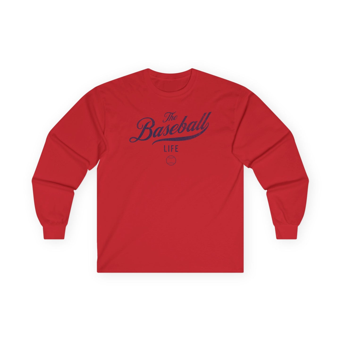 The Baseball Life Long Sleeve T-Shirt_Navy Print