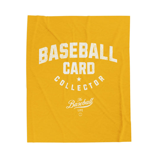 Velveteen Plush Blanket_Baseball Card Collector_Yellow Gold
