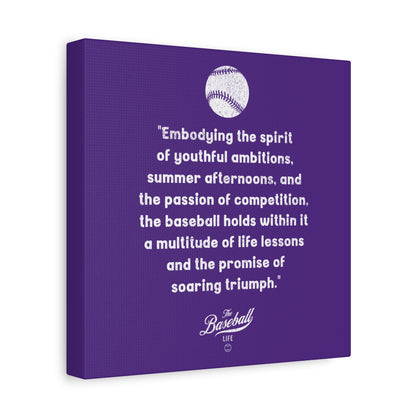The Baseball Life "Verse" Wall Art Canvas_Purple