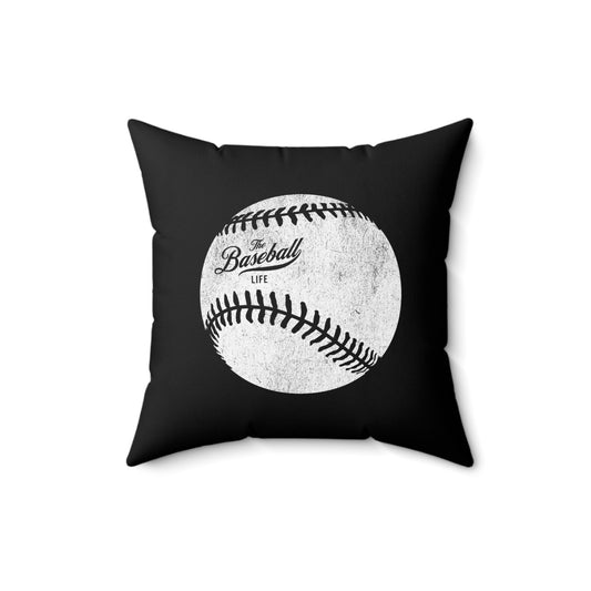 Accent Pillow_Weathered Baseball_Black