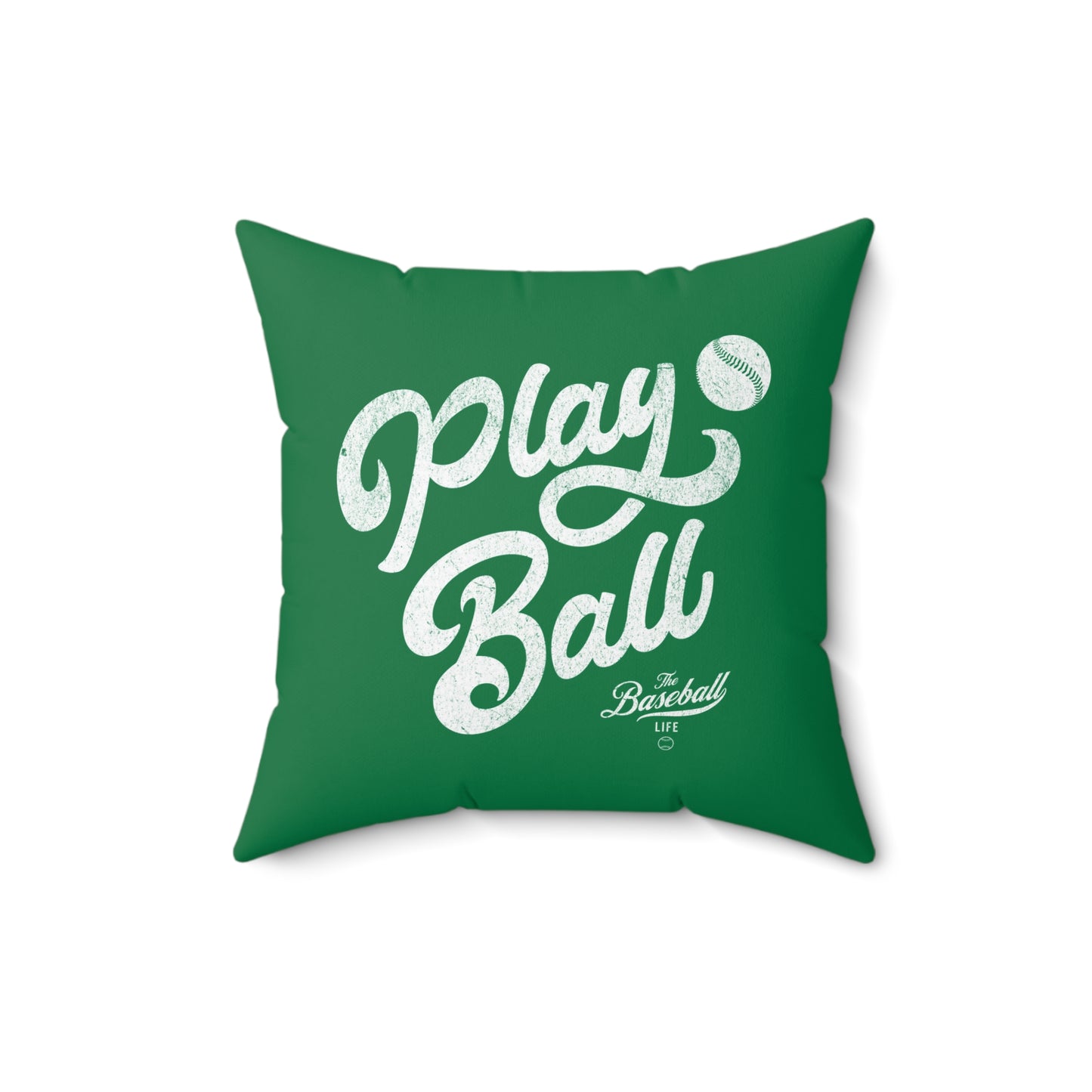 Accent Pillow_Play Ball Script_Green