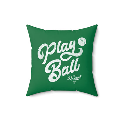 Accent Pillow_Play Ball Script_Green