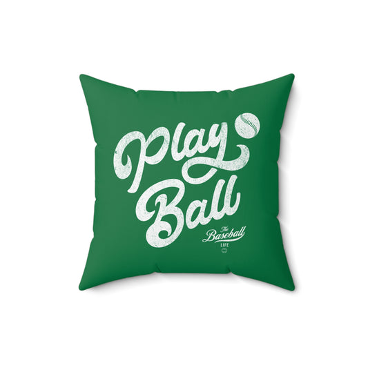 Accent Pillow_Play Ball Script_Green