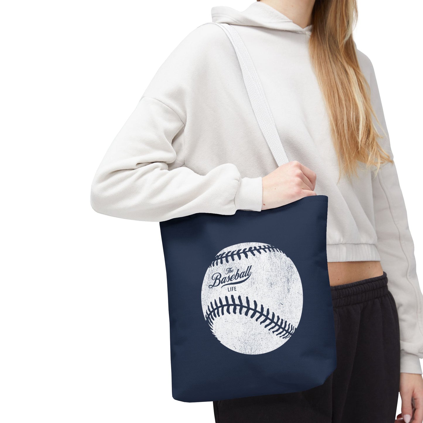 Weathered Baseball Tote Bag_Navy