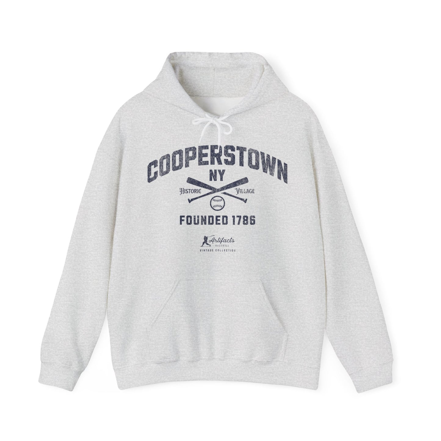 Cooperstown, NY Hoodie - Navy Print