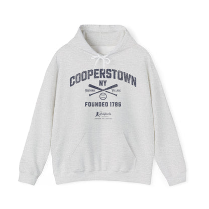 Cooperstown, NY Hoodie - Navy Print